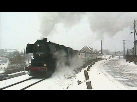 Winterdampf im Thüringer Wald mit Dampflok 52 8075 - Rodelblitz 1999