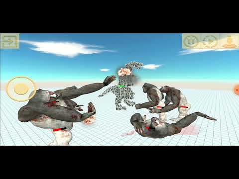 6 goro vs mecha godzila in animal revolt battle simulator