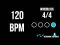 Metronome 120 BPM 4 4 Woodblock