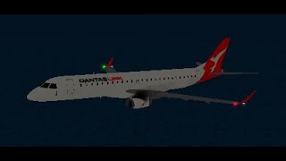 qantas e190 water landing
