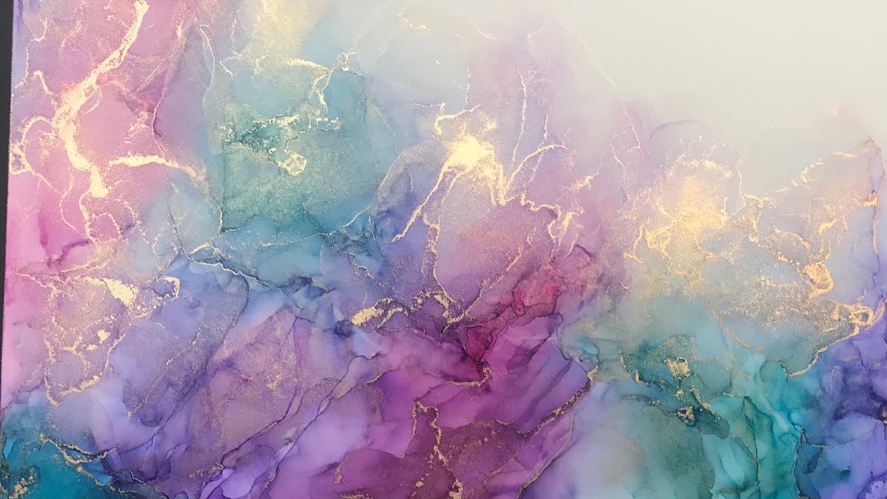 [45] Abstract Alcohol Ink Art Tutorial