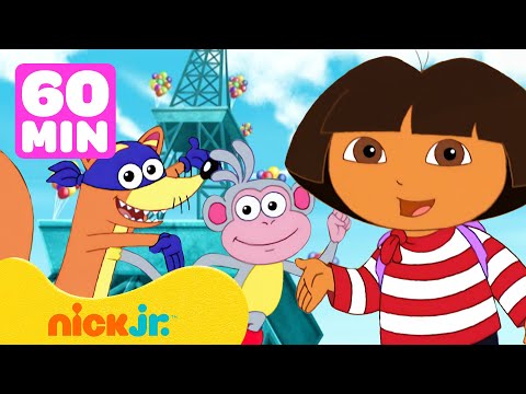 Capa de Dora the Explorer | Dora & Botas Viajam pelo Mundo! 🌎 1 Hora de Dora, a Aventureira | Nick Jr.