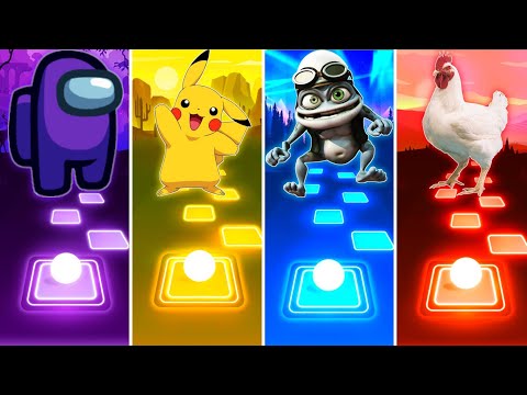 Among Us vs Pikachu vs Crazy Frog vs Chicken - Tiles Hop EDM Rush