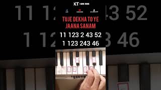 Download lagu Tuje Dekha Toye Jana Sanam Piano Tutorial And Notes #pianotutorial #pianonotes #shorts mp3