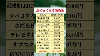 誰でもできる節約術