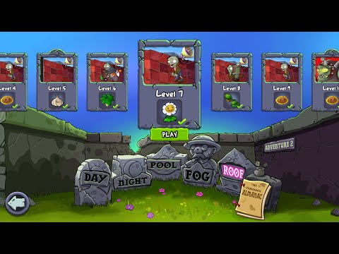 PLANTS VS ZOMBIES (ROOF) LEVEL 7