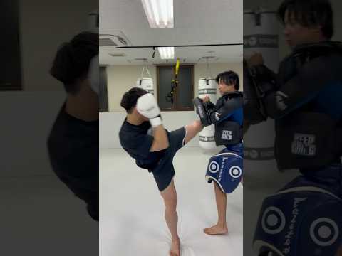 ミットでコンビネーションの確認！ #キックボクシング #ミット打ち #mma