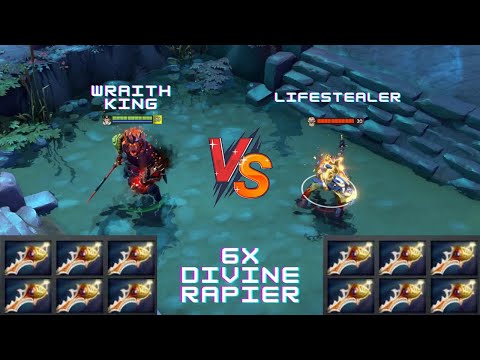 Dota 2 | Wraith King vs Lifestealer lvl 30 | 6x Divine Rapier