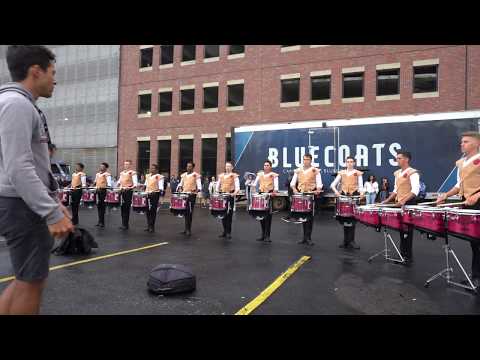 Phantom Regiment 2019 Drumline Warmup - In The Lot - DCI Premiere Detroit