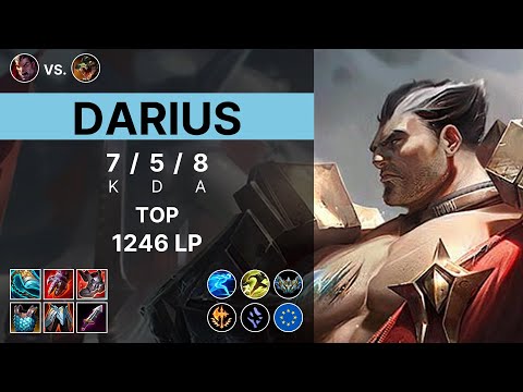 Darius Top vs Renekton - 1246 LP Challenger - EUW 15.11
