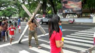 preview picture of video 'Carrying the Cross on Maundy Thursday in Luisita, Philippines, two of three, April 21, 2011'
