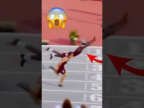 runner dives across finish line to win #shorts