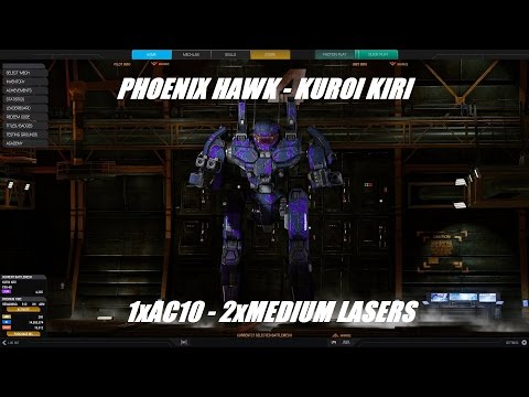 MWO - Phoenix Hawk "Kuroi Kiri #86 - Ballistic Phoenix Hawk