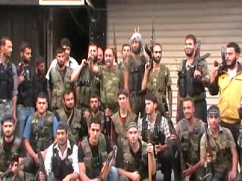 إلقاء قصيدة من قبل أبو علاء قائد كتيبة فجر حلب