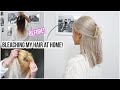 BLEACHING MY HAIR BROWN TO BLONDE Using BOX DYE At Home Naomi Victoria