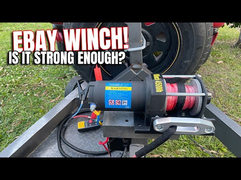CHEAP eBay Electric WINCH for the Car Trailer Install: 4500lbs