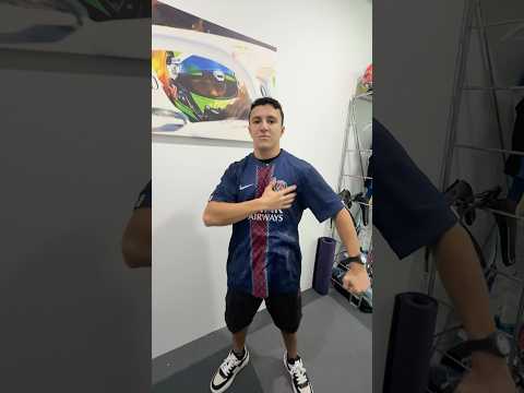 What’s colder, the signed PSG shirt or that transition? 🧊 #F1 #VCARB #PSG