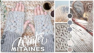 ❄️JOLIES MITAINES TRESSEES POUR UN HIVER AU CHAUD CROCHET WINTER ❄️ TUTO PAS A PAS @MamieCrochet