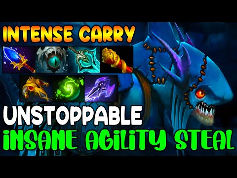 INTENSE CARRY SLARK - UNSTOPPABLE TEAM FIGHT - INSANE AGILITY PERMANENT STEAL - DOTA 2 GAMEPLAY