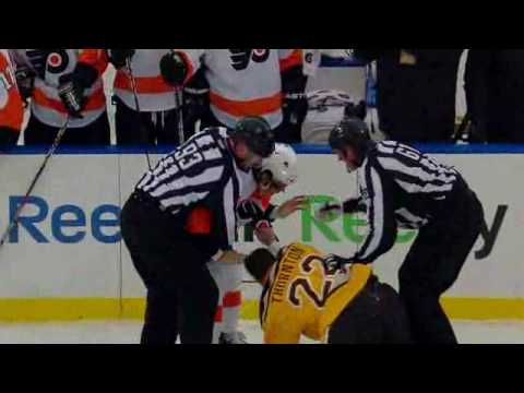NHL Winter Classic: Carcillo vs Thorton fight - NHL NBC Sports Feed