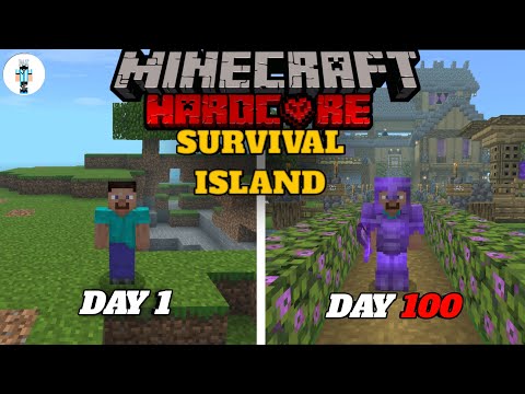 I Survived Island 100 Days in Hardcore Minecraft...