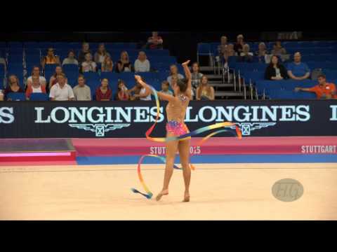 Cindy GALLEGOS BARRERA (MEX) 2015 Rhythmic Worlds Stuttgart - Qualifications Ribbon