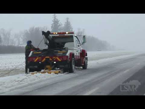 4-12-2020 Northwood, IA - Blizzard conditions, Interstate crashes