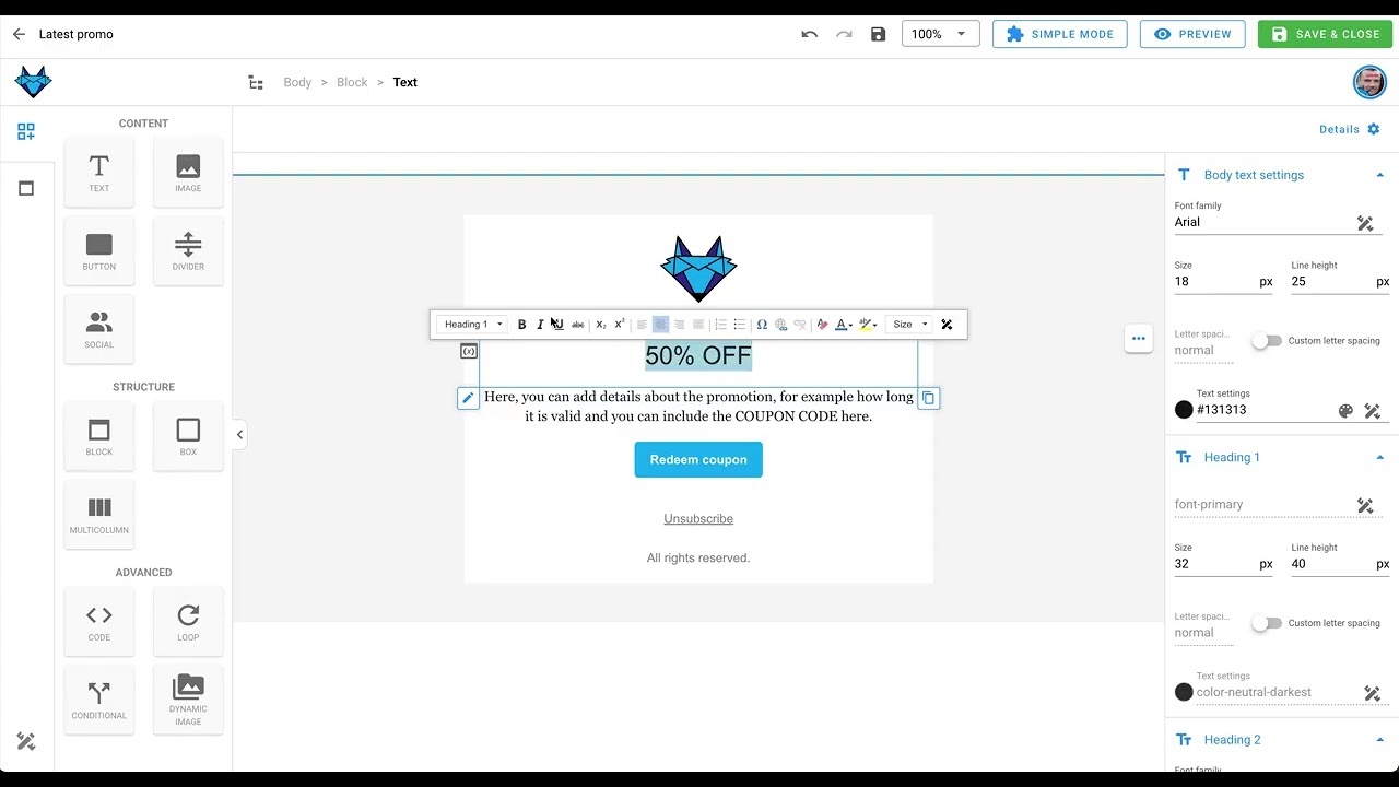 BlueFox Email demo video