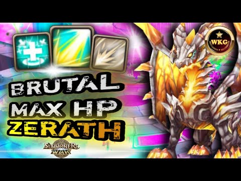 BRUTAL DAMAGE ZERATH! HOW MUCH HIS HP? IN RTA SUMMONERS WAR
