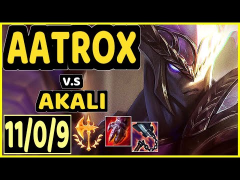 AATROX vs AKALI - 11/0/9 KDA TOP GAMEPLAY - EUW Ranked MASTER