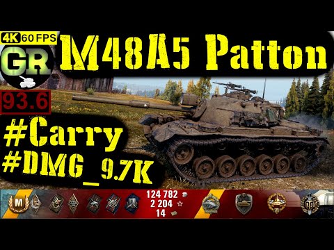 94_World of Tanks M48A5 Patton WoT Replay - 8 Kills 9.7K DMG(Patch 1.4.0)