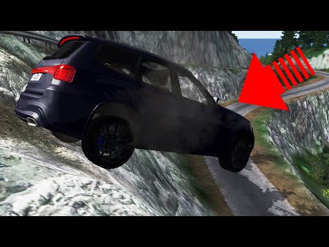 Realistic Car Cliff Drops (Cars Crash Compilation) - BeamNG Drive (#1)