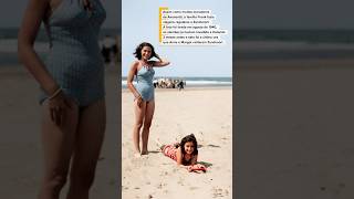 Anne e sua irmã Margot na praia (1940) #annefrank #odiariodeannefrank #literatura #livros #booktube