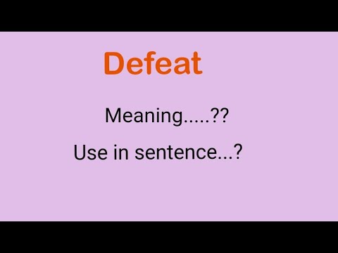Defeat meaning in urdu | defeat ka urdu m kia mtlab hta hai | defeat meaning with sentence example