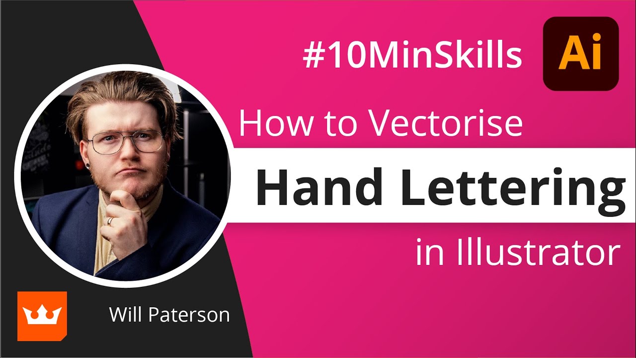 #10MinSkills - A faster way to vectorise hand lettering with Illustratorâ€™s Pen tool - YouTube