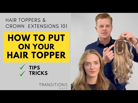 How to put on your Hair Topper for Thinning Hair -...