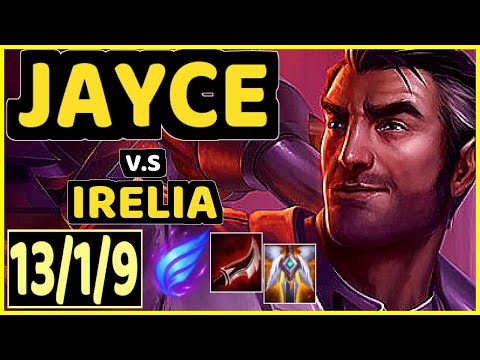 RARE (JAYCE) vs IRELIA - 13/1/9 KDA TOP GAMEPLAY - EUW Ranked MASTER