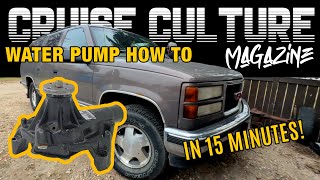 Replace 88-98 Chevy GMC Truck WATER PUMP in 15 MINUTES! the EASY WAY