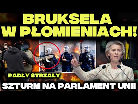 MASSIVE BATTLE BETWEEN FARMERS AND POLICE AT THE PROTEST IN BRUSSELS! (HIGH-VOICE RECORDINGS)