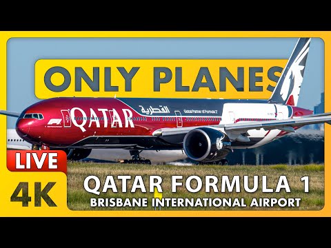 🔴 F1 Qatar Livery @ Brisbane Airport w/ James, Matty + ATC ✈️🌇🌙
