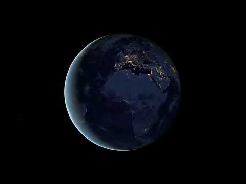 1 HOUR BACKGROUND VIDEO LOOP - ROTATING EARTH / SPACE VIEW - RELAXING MELODY WALLPAPER