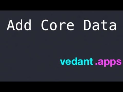 How to add core data to an existing Xcode project