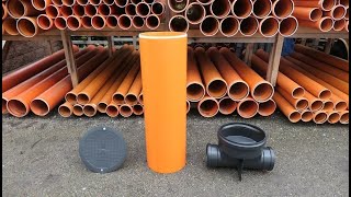 Revizní šachta 400mm průchozí KG 160 + plast. poklop 1,5t