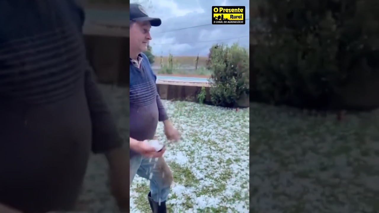 Granizo cobre propriedade rural no Oeste do Paraná e temporais elevam preocupação no campo