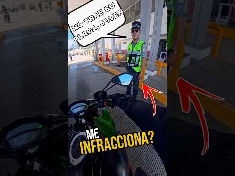 Todo por no traer placa 😢.#motovlogger #reels #viral #z1000