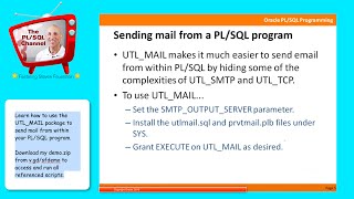 IO8: Sending mail from PL/SQL with UTL_MAIL