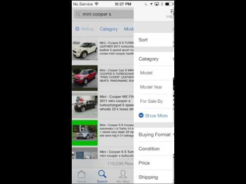 Chapter 4: Search, Sort & Filter, Filter Drawer Example from eBay