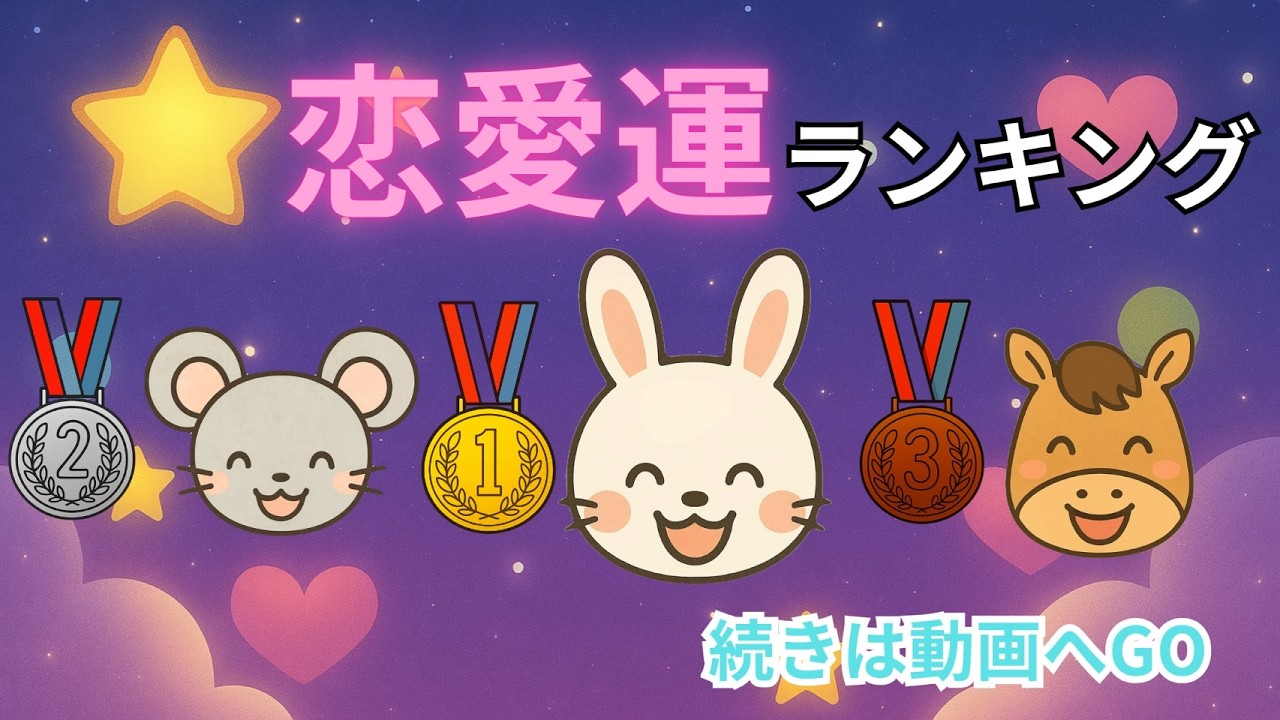 【恋愛運】あなたの干支は何位？