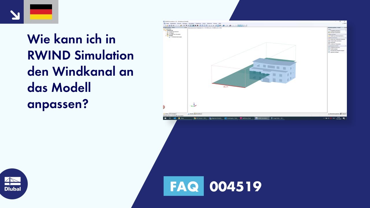 FAQ 004519 | Wie kann ich in RWIND Simulation den Windkanal an das Modell anpassen?