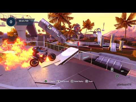 Trials Fusion - Bungalow Beach Challenges (Cannonball!, Pyromaniac, Unyielding 3)